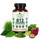 Vitamin B12 Green Superfood Capsule – Natural B12 Support for Energy, Brain Health, and Blood Formation | Plant-Based Daily Nutrition | 100% Vegan & Gluten-Free