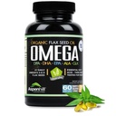 Huile de graines de lin - Omega 3 Super Mélange avec DPA, EPA, DHA, ALA et GLA avec l'huile de graines de lin de poisson, de borage et biologique - Plus de 2 400 Milligrammes de résistance - Sans gluten - Fabriqué aux États-Unis - 60 SoftGels