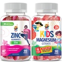 SUNNY SAM Zinc Gummies pour Adultes & Magnésium Gummies pour Enfants & Adultes - 100mg - Calme Magnésium Chews