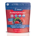 FundAminos EAA + BCAA Poudre d'acide aminé biologique, végétalien, à base végétale.Aminos essentiels complets pour la nutrition quotidienne.