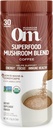 OM MUSHROOM SUPERFOOD Coffee Blend – Organic Arabica avec la Mane de Lion, Cordyceps, Reishi, Turkey Tail & Ginkgo – Supporte Énergie, Focus & Clarity – 6,24 oz Canister (30 portions)