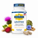Levitox - Supplément de détox du foie de chardon de lait avec extrait de racine de dandelion et d'artichaut - soutient la santé du foie, le métabolisme et la digestion - 60 capsules
