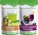 Amla Powder & Jamun Seeds Powder Combo, Pack of 2