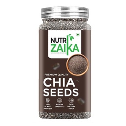 NUTRIZAIKA Organic Chia Seeds 1kg | Raw Chia seed | seed for eating | Seeds for Weight Management | Healthy Snack | Healthy food for eating diet snacks for weight loss.