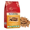 Brijbooti Organic Manjistha Root Sticks (100 gm) - Manjistha Stick Dried for Skin, Hair, Joint & Immune Support | Rubia Cordifolia | Indian Madder | FSSAI, GMP, ISO Certified