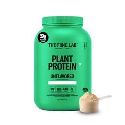 The Func. Lab Plant Protein for Men and Women – Unflavored | 2 kg | 29g Protein per Scoop | Pea and Rice Blend | Vegan, Sugar‑Free | 100% Clean Label, Gut Friendly, Vegetarian