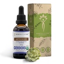 Secrets de l'artichaut de Tribe USDA Organic (extrait sans alcool, gouttes à base de plantes de haute puissance) Fabriqué à partir d'artichaut biologique 100% certifié (Cynara scolymus) Feuille séchée 2 oz