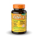 American Health Ester-C 500 mg avec des bioflavonoïdes à agrumes - 120 capsules végétariennes - soutien immunitaire 24 heures sur 24 - sans OGM, végétalien, sans gluten - 60 portions