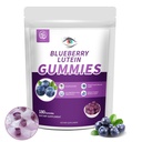 Blueberry Lutein Vitamines oculaires Gummies avec 180 Compte - 3 mois d'approvisionnement, Vegan Eye Health Supplément pour les enfants et les adultes, Gummies lutéines pour la clarté de la vision et soutien de la lumière bleue