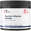 Conceptions pour la santé Poudre Taurine + Glycine - Acides aminés pour un vieillissement en santé - Soutient la santé cellulaire, métabolique et cardiaque - Poudre d'acide amino non aromatisée (250 g)