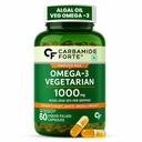 Carbamide Forte Veg Omega3 1000mg | Veg DHA | Vegetarian Omega 3 | Algal DHA | Plant Based | No Fish oil Used Capsules for Men & Women- 60 Veg Capsules