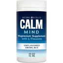Vitalité naturelle Esprit calme, Citrate de magnésium + Poudre de L-Theanine, Supplément pour le soulagement du stress, sans gluten et végétarien, Sans saveur, 12 oz.