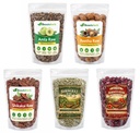 Natural (Raw_Reetha_Amla_Shikakai_Bhringraj_Hibiscus_500g) Amla, Reetha, Shikakai, Bhringraj & Hibiscus Raw Herbs 500gm 100% Natural & Sun-Dried For Hair