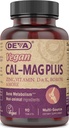 DEVA Cal végétalien MAG Plus supplément avec calcium, magnésium, zinc, boron, vitamine C, D & K, 90 comprimés, 12-pack