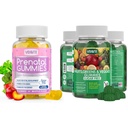 Ensemble de Gommies prénatales sans sucre + Fruits sans sucre et Gommies sans légumes