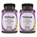 Twinlab Stress B-Complex Caps - Compplex B complet et 1000 mg de vitamine C - Supplément de soutien énergétique avec des capsules de vitamine B12 et B6-100 (paquet de 2)