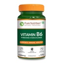 Pure Nutrition Vitamin B6 Supplements Pyridoxine HCl | B6 Vitamin Pyridoxine Hydrochloride Capsules 1900mcg Supports Energy, Immune & Brain Health | Maintains Eye Health & Nervous System Function – 120 Veg Capsules