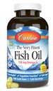 Carlson - L'huile de poisson la plus fine, 700 mg Omega-3s, Supplément d'huile de poisson norvégien, Huile de poisson Omega-3 prise sauvage, Capsules d'huile de poisson d'origine durable, Supplément Omega 3, Citron, 240 Softgels