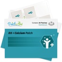 PatchAid D3/Calcium Topical Patch=" Supporte la force osseuse et le calcium=" 8 heures d'usure pour une meilleure absorption=" 30 jours d'approvisionnement