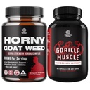 Ensemble d'herbe de chèvre Horny avec racine de Maca noir, Tongkat Ali, Saw Palmetto & Panax Ginseng Extrait pour l'endurance et l'énergie et extra force testostérone Booster - Supplément d'agrandissement musculaire pour les hommes