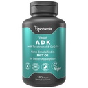 Naturalis Vegan Vitamin ADK mit 50mg Tocotrienol und CoQ-10 | Nano-Emulgiert in EVOO für bessere Absoprtion | Non-GMO, Soy Free und Vegan Society Certified | 180 Veggie Softgels (Carrageenan Free)