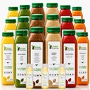3 jours Nettoyer le jus de protéines par la fontaine crue, tous les détox naturels, les fruits pressés à froid, légumes, vanille et saveur de chocolat, goût et énergie, 18 bouteilles 12oz, 3 coups de gingembre