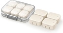Ultra Small Travel Pill Organizer für Geldbeutel, 10 Tiny Detachable Inner Boxen, luftdicht Vitamin Case Holder mit Farbaufklebern, Kompakte und tragbare Niedliche Medizin Container für Supplement (AP)