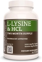 Remedys Ernährung L-Lysine HCL | 1.000 mg, 60 Vegan Kapsel Aminosäure Nahrungsergänzungsmittel | Zwei Monate Versorgung