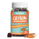 Sugar Free Ceylon Cinnamon Gummies 2000MG, Cinnamon Supplement mit Chrom und Cinnamon Bark, Vegan, Non-GMO, Glutenfrei, 60 Gummies