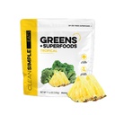 Nettoyer simple mange de la poudre de Super Greens, naturellement aromatisé de Greens poudre avec Chlorella, Spiruline, Superfoods et fibre prébiotique, Pas d'ingrédients artificiels, sans gluten, Verts tropicaux Aromat, 30 Srvg