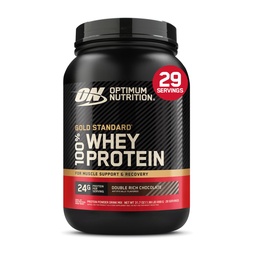 Optimum Nutrition (ON) Gold Standard 100% Whey 907 g, (Double Rich Chocolate) Protein Powder for Muscle Support & Recovery, Vegetarian - Primary Source Whey Isolate