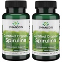 Spiruline biologique certifiée Swanson 500 mg 180 onglets (2 paquets)