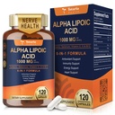Totaria Alpha acide lipoïque 1000mg - supplément ALA antioxydant pour la neuropathie soutenir la santé nerveuse, détox hépatique, antioxydant, métabolisme et énergie cellulaire, anti-âge - non-OGM, sans gluten, sans végétalien