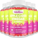 Gummées de vinaigre de cidre de pomme mère, Gummées de vinaigre de cidre de pomme Keto 2000MG - Nettoyer et détox Diet, Gummées de vinaigre de cidre de pomme Max Strength avec thé vert, framboise, B12 et probiotiques pour le métabolisme et la santé digestive, boîtes de 5