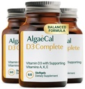 ALGAECAL 4-en-1 Vitamine D3 K2 Complete - Supplément de vitamine ADK, soutien immunitaire amélioré et santé des os avec D3 K2, A et E - Bien-être corporel entier et force des os, 60 Softgels Easy-Swallow