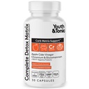 Pilules de désintoxication équilibrées pour les jeunes et toniques en tant que nettoyant complet et support de la matrice de glucides avec vinaigre de cidre de pomme, glucomannane, chrome pour la désintoxication corporelle et la santé digestive, supplément pour les hommes et les femmes, test de tiers