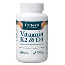 Modèle Wellness Supplément vitamine K2 & D3 avec Calcium – Bone Health, Circulatory Wellness & Immune Support - Non-OGM - 60 Capsules