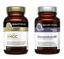 Qualité de vie - sections en vedette Kinoko Gold AHCC et Resveratrol SR Formule de libération prolongée - Immune, ensemble de vieillissement en santé