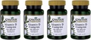 Swanson Vitamin D Complex mit Vitaminen D2 & D3 - Kompletter Sonnenschein Vitamin Complex für Knochen, Zahn- und Immungesundheit - Vitamin Supplement (50 mcg, 60 Veggie Kapseln) 4 Pack