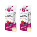 Vidafuel Wellness Protéines Boissons, 16g de protéines par 2oz Shot, 32 fl oz Carton, 2 Pack, Berry, Collagène et Whey Boissons, Pas d'édulcorants artificiels