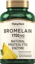 Piping Rock Bromelain Supplement | 1700 mg | 120 Kapseln | Ananas Enzyme | Non-GMO, Glutenfrei