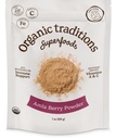 Traditions biologiques Poudre de baies d'amla biologique en poudre de baies d'amla Indienne en poudre, Superaliment de fruits en poudre non OGM biologique, sac de 200 grammes