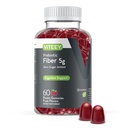 Gommies de fibre prébiotique de Viteey pour adultes, 5g - Gummes de supplément de fibre soluble Gut Health & Digestive - Zéro sucre ajouté, végétalien, sans gluten - 60 Compte