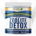 HolyLand Zeolite Cleanse - Zeolite Detox Powder (7.05oz 200 Gram) - Clinoptilolite naturel activé - Micronisé 0-25 - Détox corporel complet pour les femmes, les hommes - soutient l'énergie, Focus, Immunité, Gut Health
