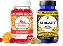 Lunakai USA Made B12 Gummi & Shilajit Kapseln Bundle – Extra Strength Daily Energy & Wellness Support