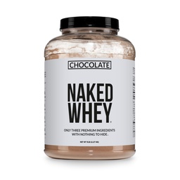 NAKED Whey Protein Supplement Powder, Chocolate, NSF Certified, GMO Free, Soy Free, Gluten Free Aid Muscle Growth and Recovery 60 Servings, 5 Ib