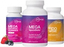 Microbiome Labs Bundle Probiotique Famille entière - MegaSporeBiotique pour les adultes, Gommies Probiotiques pour les enfants et Probiotiques FidoSpore pour les chiens et les chats