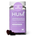 HUM Calm Ashwagandha Gummies pour les femmes et les hommes, L-Theanine Ashwagandha Suppléments pour la relaxation quotidienne et le soutien de la clarté, formule Gummy à action rapide végétalienne, mélange Berry Flavor, 60 Gummies
