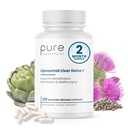 Pure Therapro Rx Détox du foie liposomique + 120 Caps V résistants à l'acide Format liposomique sans soja contenant des cofacteurs nutritifs de méthylation