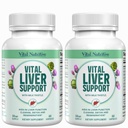 Vital Liver Support - Premium Liver Cleanse Detox & Repair Formula avec le chardon de lait soutient la santé du foie et le nettoyage de désintoxication